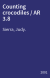 Counting crocodiles / AR 3.8