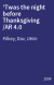 'Twas the night before Thanksgiving /AR 4.0