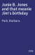 Junie B. Jones and that meanie Jim's birthday