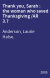 Thank you, Sarah : the woman who saved Thanksgiving /AR 3.7