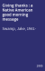 Giving thanks : a Native American good morning message