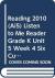 Reading 2010 (Ai5) Listen to Me Reader Grade K Unit 5 Week 4 Six Cubs