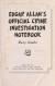 Edgar Allan's Official Crime Investigation Notebook