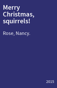 Merry Christmas, squirrels!