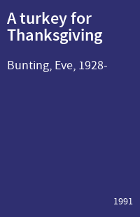 A turkey for Thanksgiving