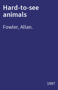 Hard-to-see animals