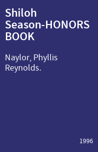 Shiloh Season-HONORS BOOK