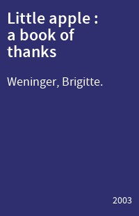 Little apple : a book of thanks