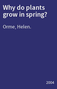 Why do plants grow in spring?