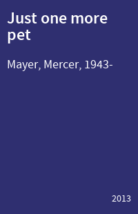 Just one more pet