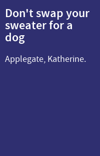 Don't swap your sweater for a dog