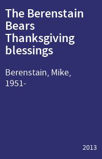 The Berenstain Bears Thanksgiving blessings