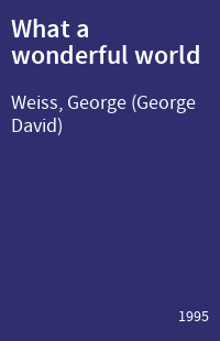 What a wonderful world