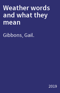 Weather words and what they mean