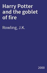Harry Potter and the goblet of fire