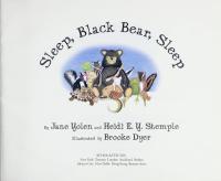 Sleep, Black Bear, Sleep