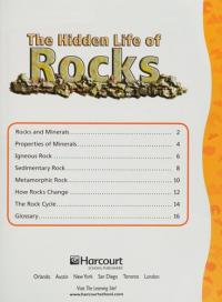 Harcourt Science On-LV Rdr Hidden Life of Rocks G5 Sci06