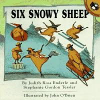 Six Snowy Sheep