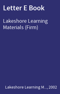 Letter E Book
