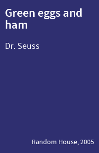 Green eggs and ham