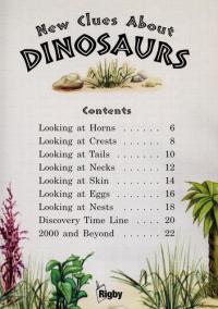 Rigby Literacy Student Reader Grade 2 (Level 17) Clues about Dinosaurs