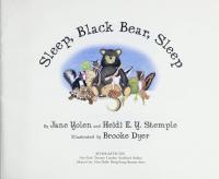 Sleep, Black Bear, Sleep