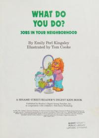 What Do You Do? Jobs in Your Neighborhood
