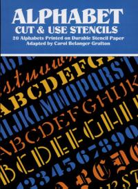 Alphabet Cut & Use Stencils 20 Alphabets Printed on Durable Stencil Paper