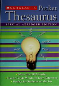 Pocket Thesaurus Special Abridged Edition