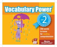 Vocabulary Power 200 Words to Know for Reading Comprehension
