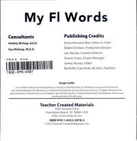 My Fl Words More Consonants, Blends, and Diagraphs