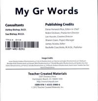 My Gr Words