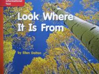 Reading Wonders Leveled Reader Look Where It Is From: Approaching Unit 9 Week 3 Grade K